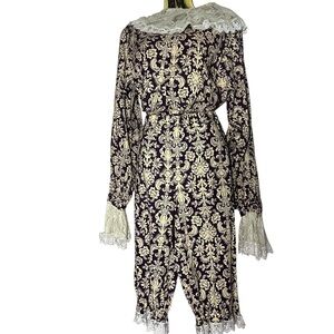 3 x $88 Elegant purple and Cream Lace 2pc vtg outfit size L/XL fairy whimsical